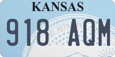 KS license plate 918AQM