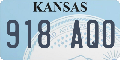 KS license plate 918AQO