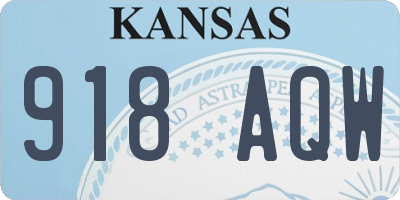 KS license plate 918AQW