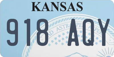 KS license plate 918AQY