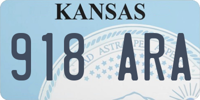 KS license plate 918ARA