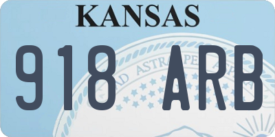 KS license plate 918ARB