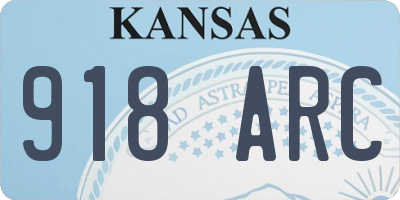 KS license plate 918ARC
