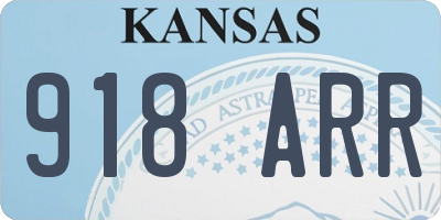 KS license plate 918ARR