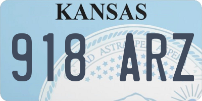 KS license plate 918ARZ