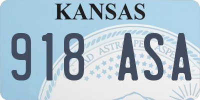 KS license plate 918ASA
