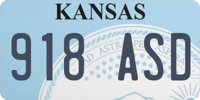KS license plate 918ASD