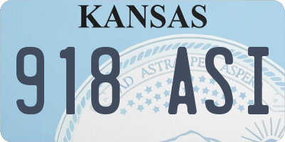 KS license plate 918ASI