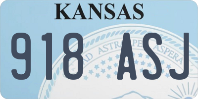 KS license plate 918ASJ