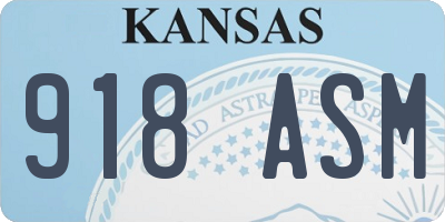 KS license plate 918ASM