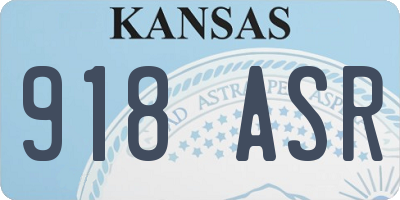 KS license plate 918ASR