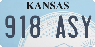 KS license plate 918ASY