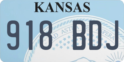 KS license plate 918BDJ