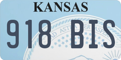 KS license plate 918BIS