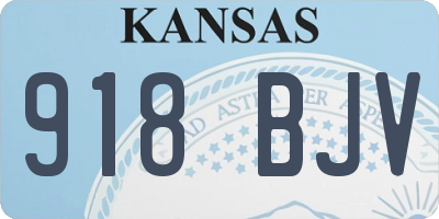KS license plate 918BJV