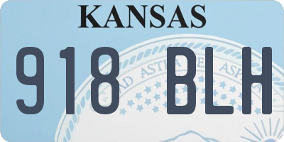 KS license plate 918BLH