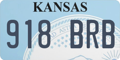 KS license plate 918BRB