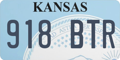 KS license plate 918BTR