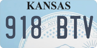 KS license plate 918BTV