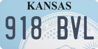 KS license plate 918BVL