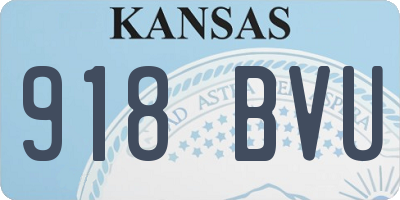 KS license plate 918BVU