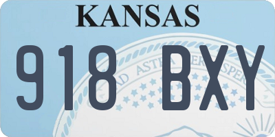 KS license plate 918BXY
