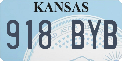 KS license plate 918BYB