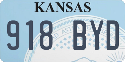 KS license plate 918BYD