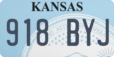 KS license plate 918BYJ