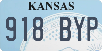KS license plate 918BYP