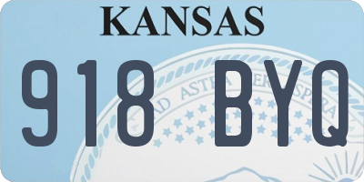 KS license plate 918BYQ