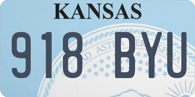 KS license plate 918BYU