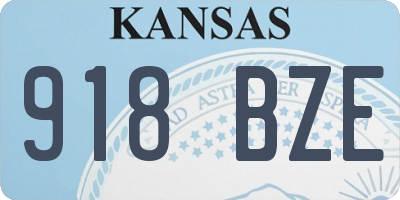 KS license plate 918BZE