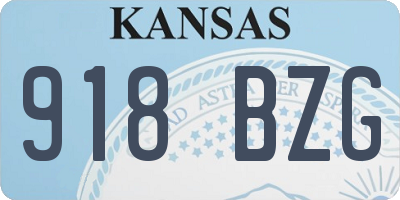 KS license plate 918BZG