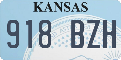 KS license plate 918BZH
