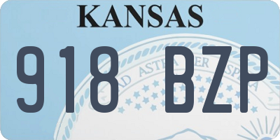 KS license plate 918BZP