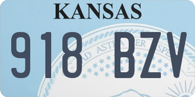 KS license plate 918BZV