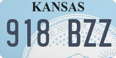 KS license plate 918BZZ