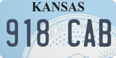 KS license plate 918CAB