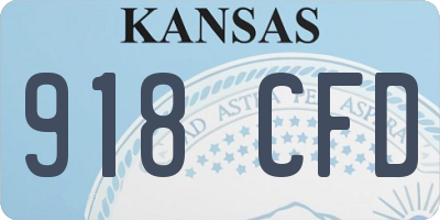 KS license plate 918CFD