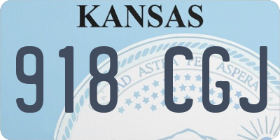 KS license plate 918CGJ