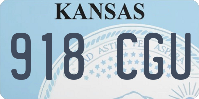 KS license plate 918CGU