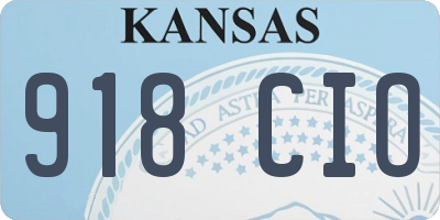 KS license plate 918CIO