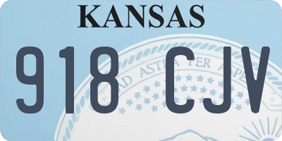 KS license plate 918CJV