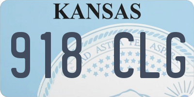 KS license plate 918CLG