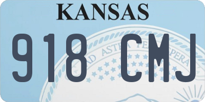 KS license plate 918CMJ