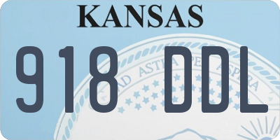 KS license plate 918DDL