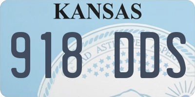 KS license plate 918DDS