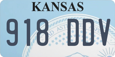 KS license plate 918DDV