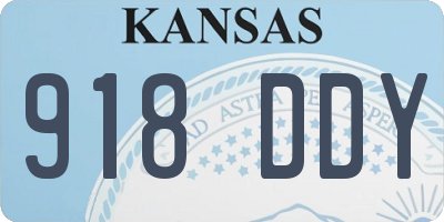 KS license plate 918DDY